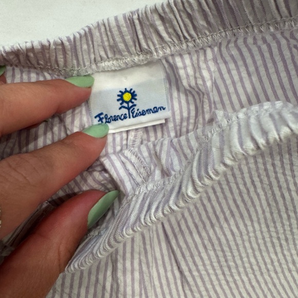 Florence Eiseman Girl’s Summer Two Piece Set Shorts Purple Flower Appliqué - Picture 2 of 5